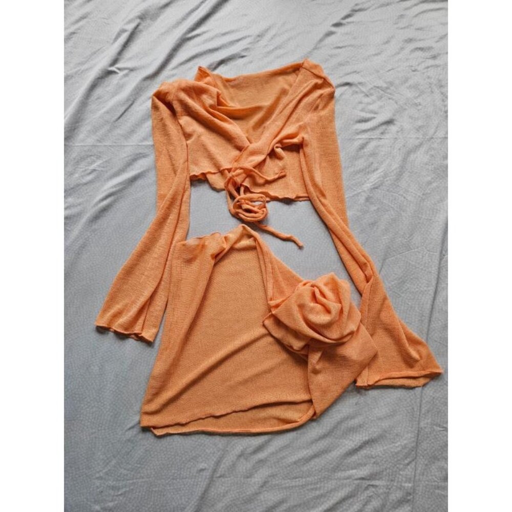 Coverup, S, Orange Top/Skirt